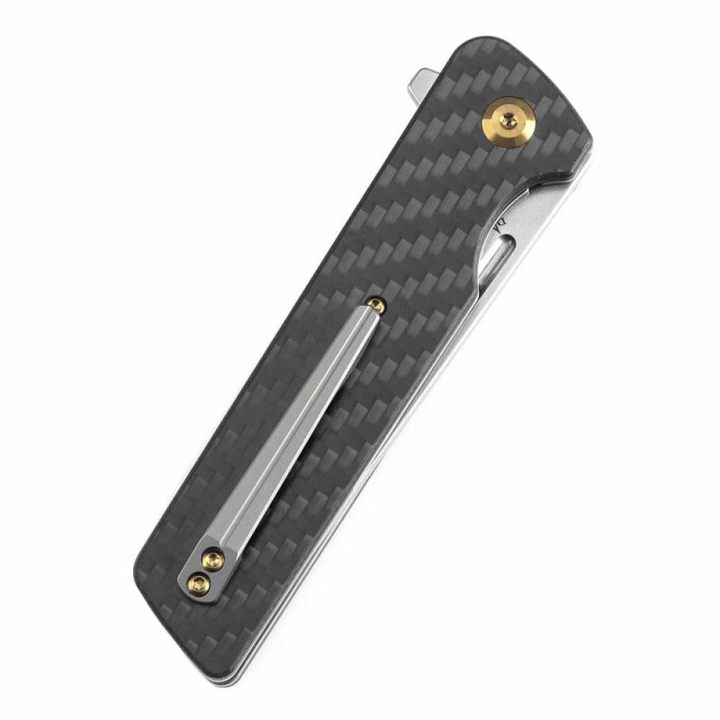 Anomaly Flipper Knife Carbon Fiber +G10 Handle (3.14”CPM S35VN Blade) Dirk Pinkerton-K2038T6 Black | Folding Pocket Knives