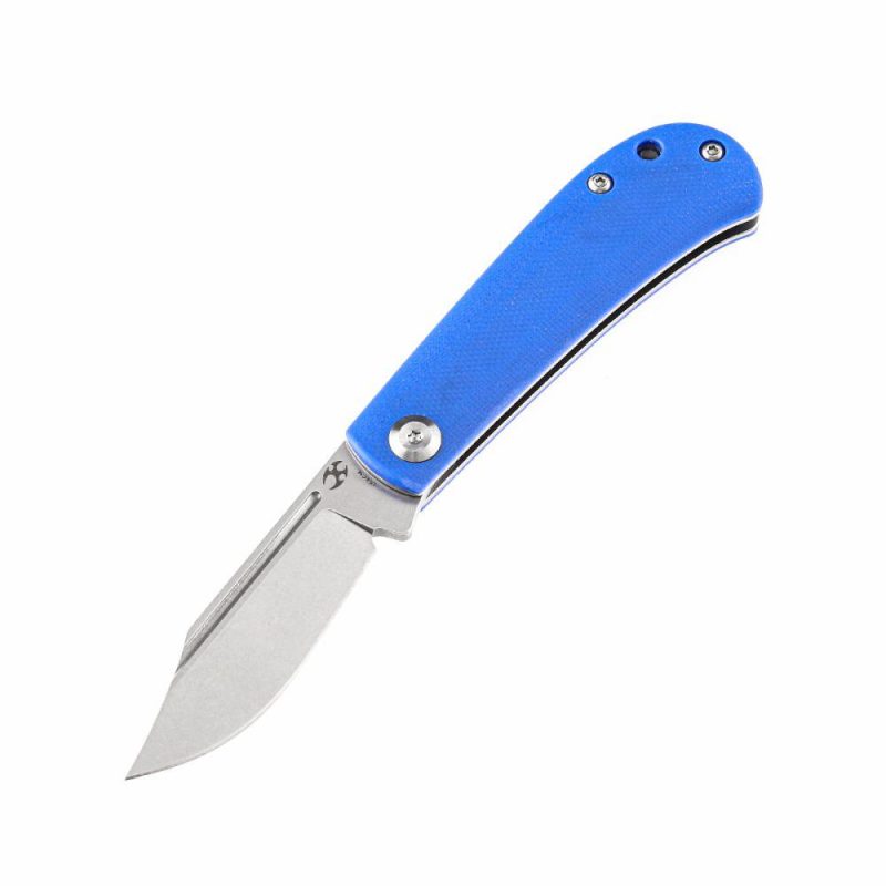 Bevy Slip Joint Knife Blue G10 Handle (2.45” 154CM Blade)Nick Swan Design-T2026S7 Blue | Folding Pocket Knives