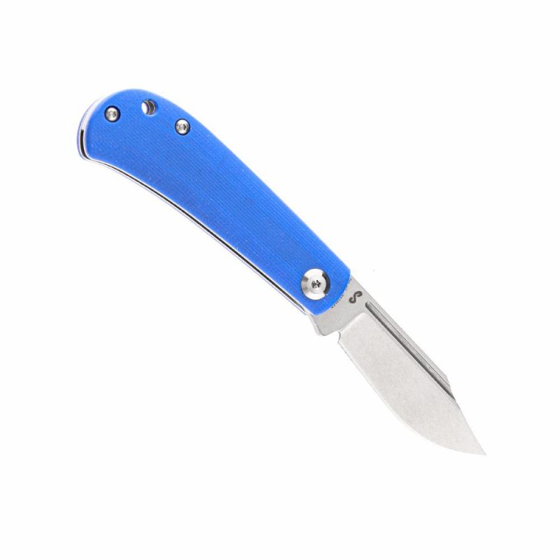 Bevy Slip Joint Knife Blue G10 Handle (2.45” 154CM Blade)Nick Swan Design-T2026S7 Blue | Folding Pocket Knives