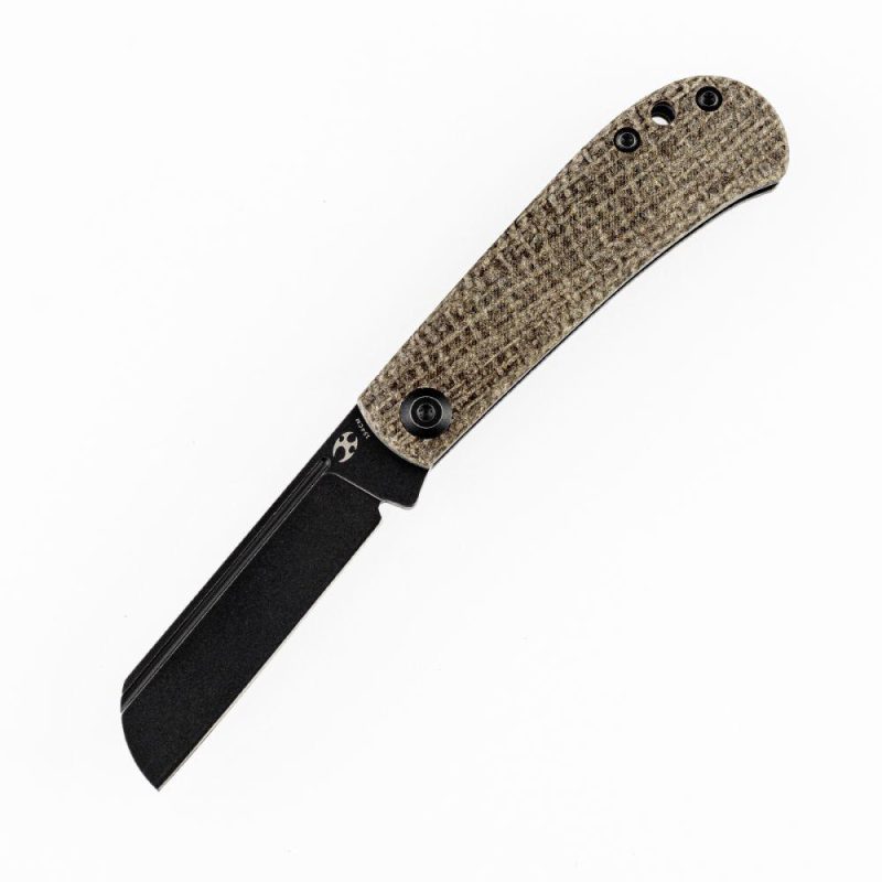 Bevy Slip Joint Knife Brown Micarta Handle (2.9” 154CM Blade)Nick Swan Design-T2026F3 Brown | Folding Pocket Knives