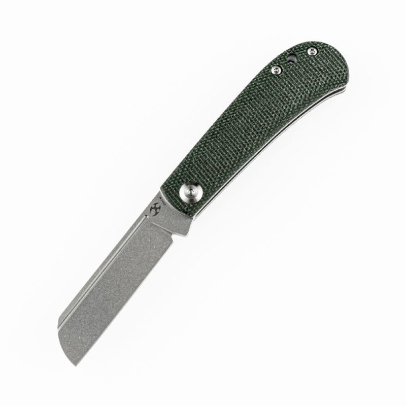 Bevy Slip Joint Knife Green Micarta Handle (2.9” 154CM Blade)Nick Swan Design-T2026F2 Green | Folding Pocket Knives