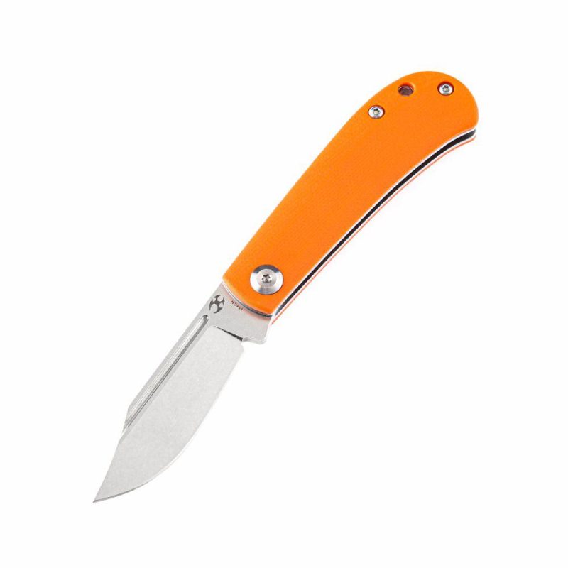 Bevy Slip Joint Knife Orange G10 Handle (2.45” 154CM Blade)Nick Swan Design-T2026S8 Orange | Folding Pocket Knives