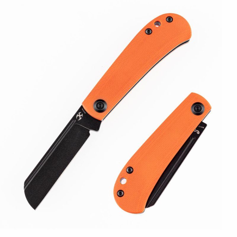 Bevy Slip Joint Knife Orange G10 Handle (2.9” 154CM Blade)Nick Swan Design-T2026F6 Orange | Folding Pocket Knives