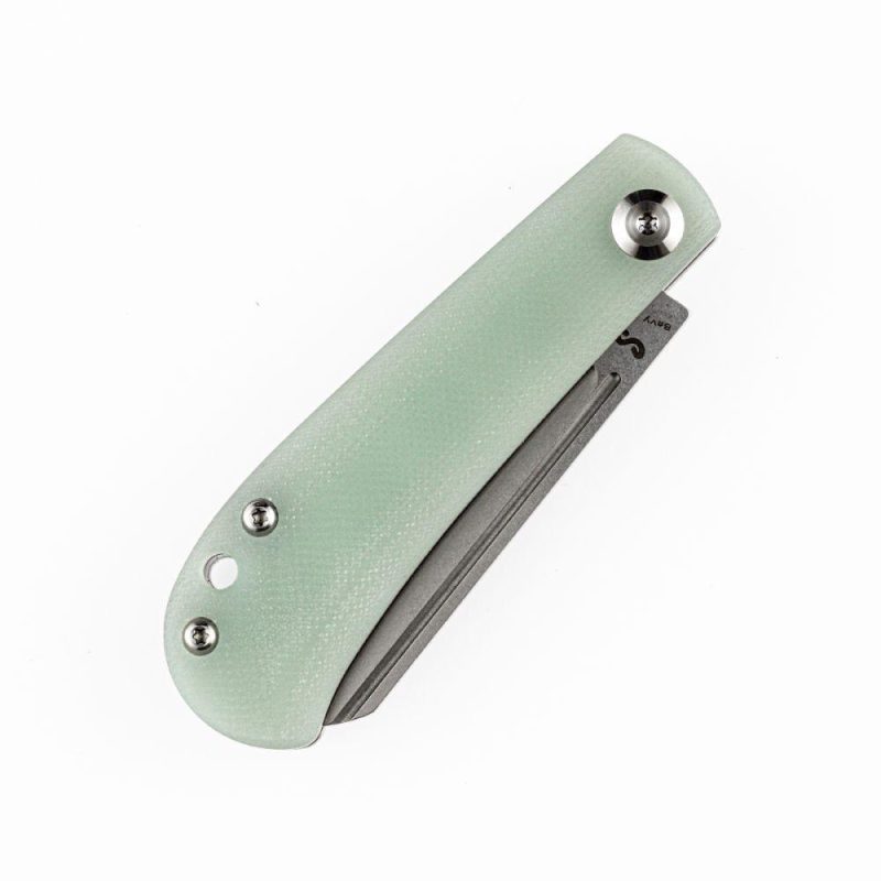 Bevy Slip Joint KnifeJade Micarta Handle (2.9” 154CM Blade)Nick Swan Design-T2026F4 Jade | Folding Pocket Knives