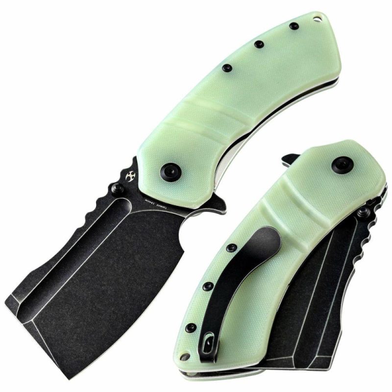 Cleavers XL Korvid T1030A3 Jade G10 Handle Designed by Koch Tools Jade | Folding Pocket Knives