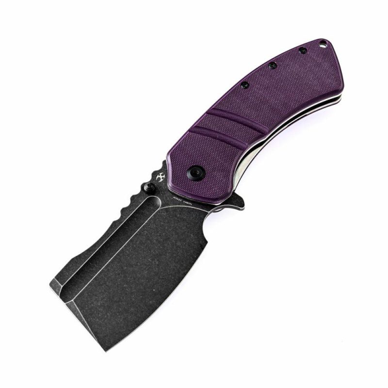 Cleavers XL Korvid T1030A4 Purple G10 Handle Designed by Koch Tools Purple | Folding Pocket Knives