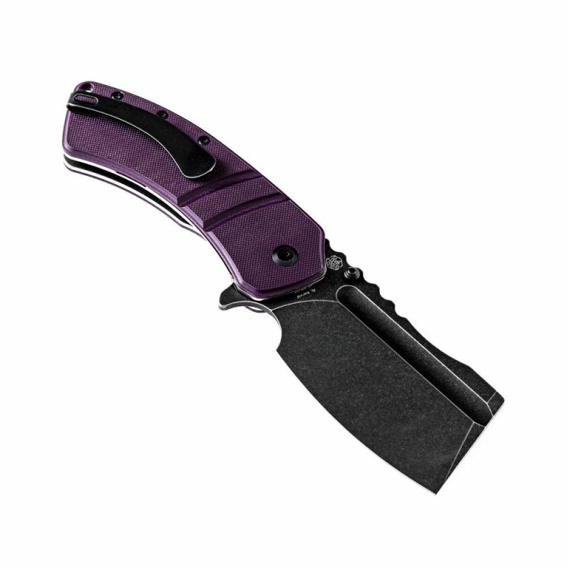 Cleavers XL Korvid T1030A4 Purple G10 Handle Designed by Koch Tools Purple | Folding Pocket Knives