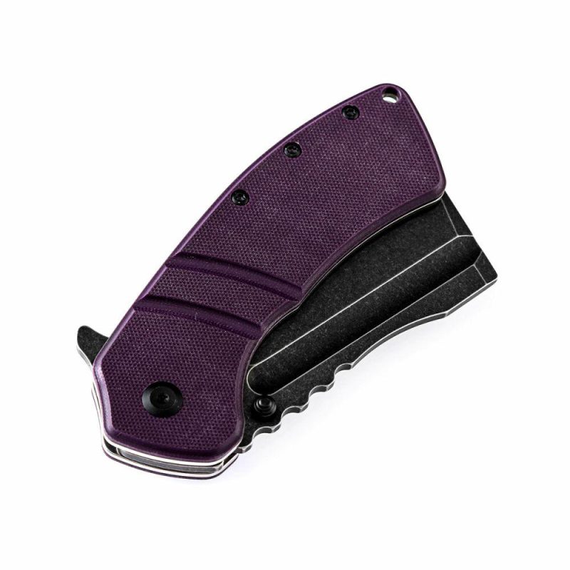 Cleavers XL Korvid T1030A4 Purple G10 Handle Designed by Koch Tools Purple | Folding Pocket Knives