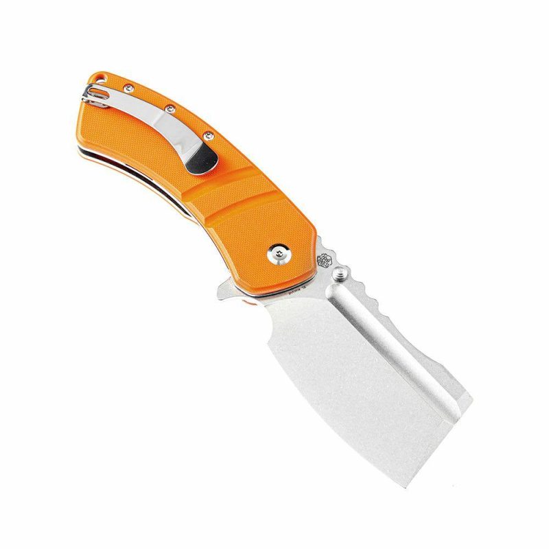 Cleavers XL Korvid T1030A6 Orange G10 Handle Designed by Koch Tools Light Sand | Folding Pocket Knives