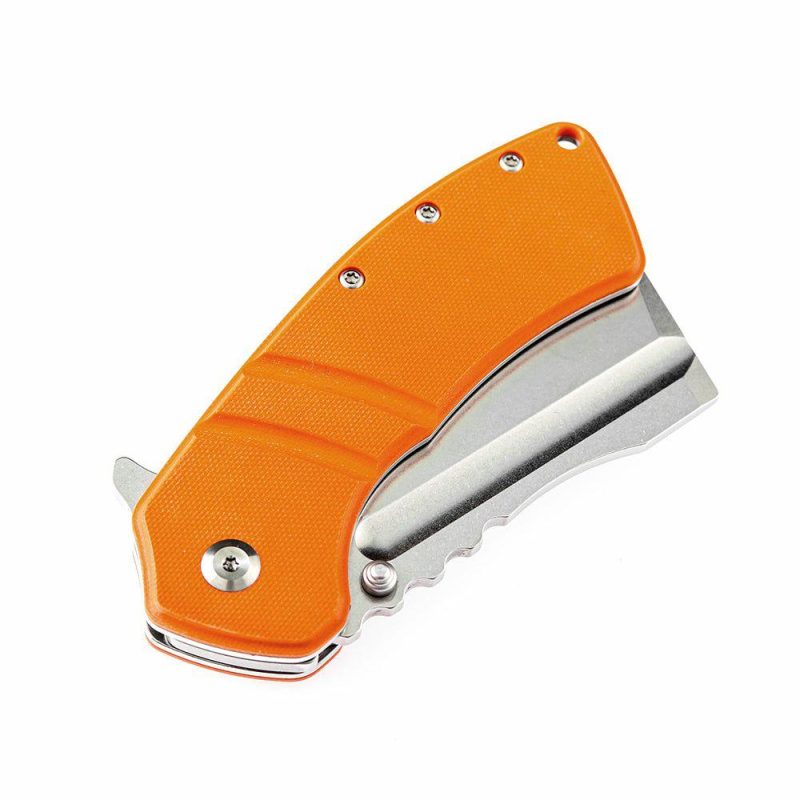 Cleavers XL Korvid T1030A6 Orange G10 Handle Designed by Koch Tools Light Sand | Folding Pocket Knives