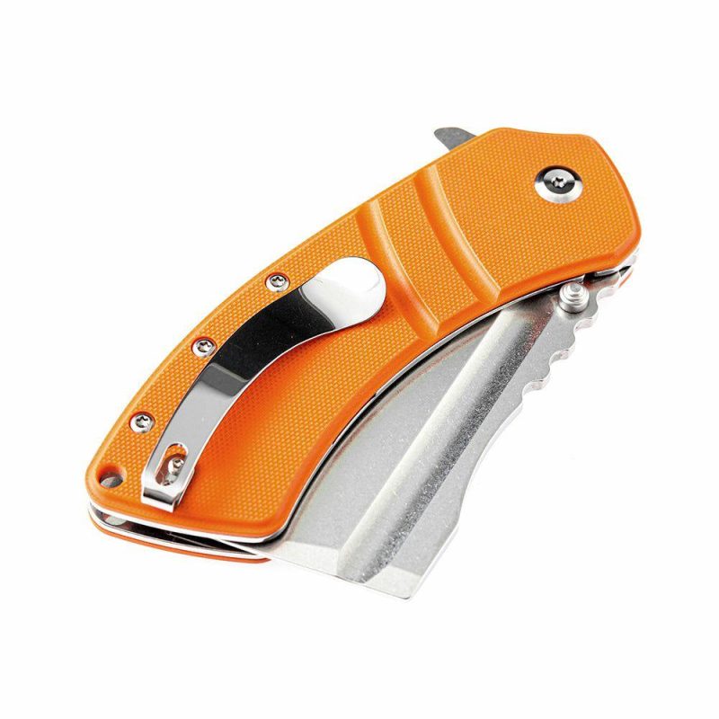 Cleavers XL Korvid T1030A6 Orange G10 Handle Designed by Koch Tools Light Sand | Folding Pocket Knives