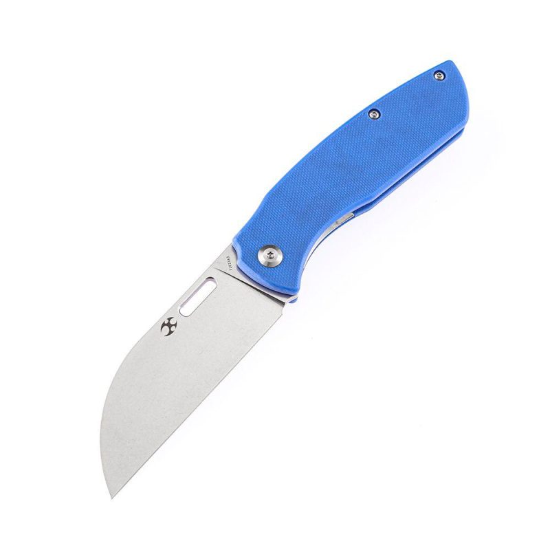 Convict T1023A3 Stonewashed 154CM Blue G10 Handle with Sheepdog Knives Design Blue | Folding Pocket Knives