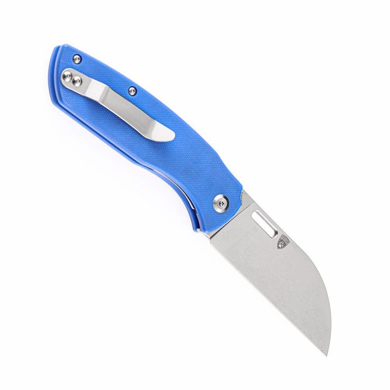 Convict T1023A3 Stonewashed 154CM Blue G10 Handle with Sheepdog Knives Design Blue | Folding Pocket Knives