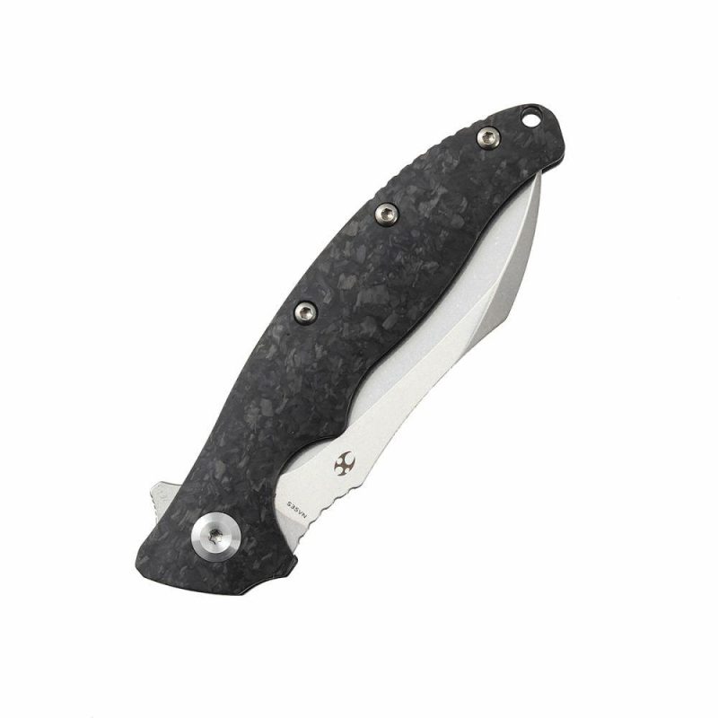 Copperhead K1017A1 CPM-S35VN Blade Shred Carbon Fiber Handle with Branton/Ehlers Design | Folding Pocket Knives