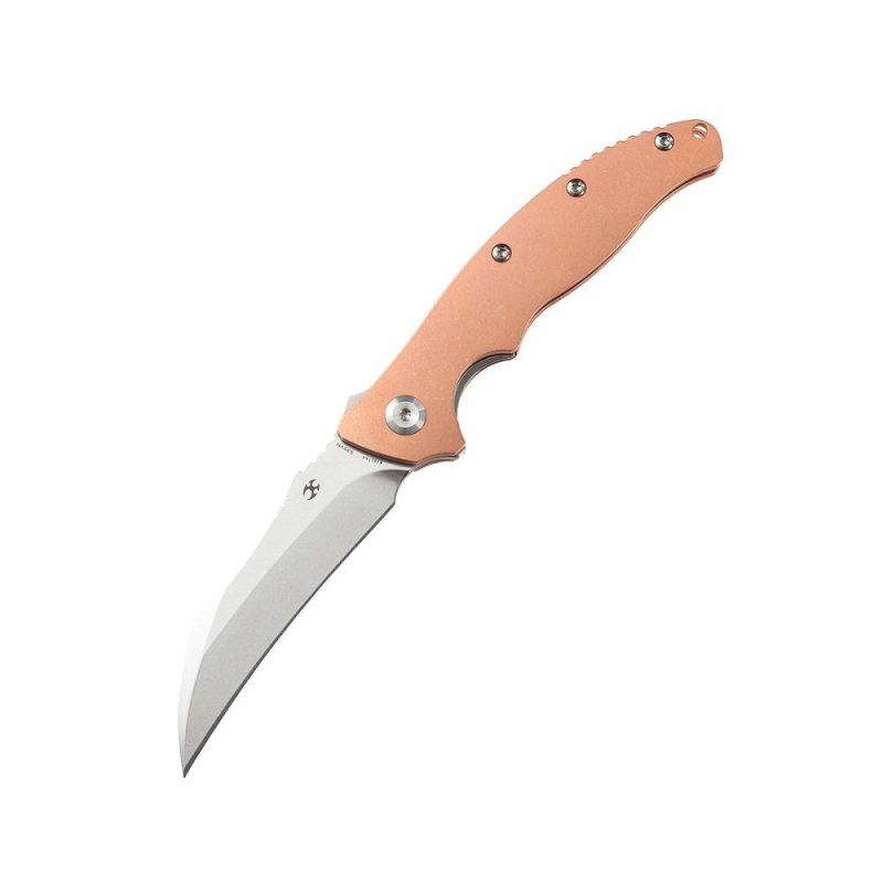 Copperhead K1017A4 CPM-S35VN Blade Copper + Stainless Steel Handle with Branton/Ehlers Design | Folding Pocket Knives