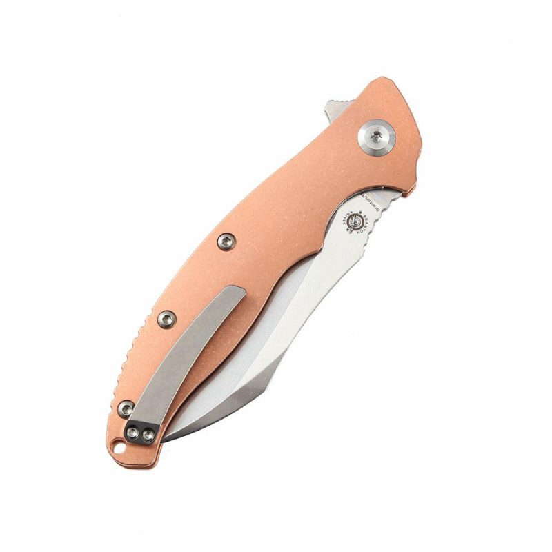 Copperhead K1017A4 CPM-S35VN Blade Copper + Stainless Steel Handle with Branton/Ehlers Design | Folding Pocket Knives