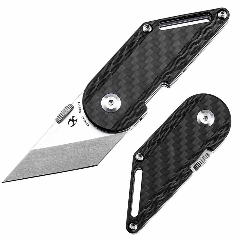 Dash K3045A2 Designed by Dirk Pinkerton Stonewashed CPM-S35VN Twll Carbon Fiber Black | Folding Pocket Knives