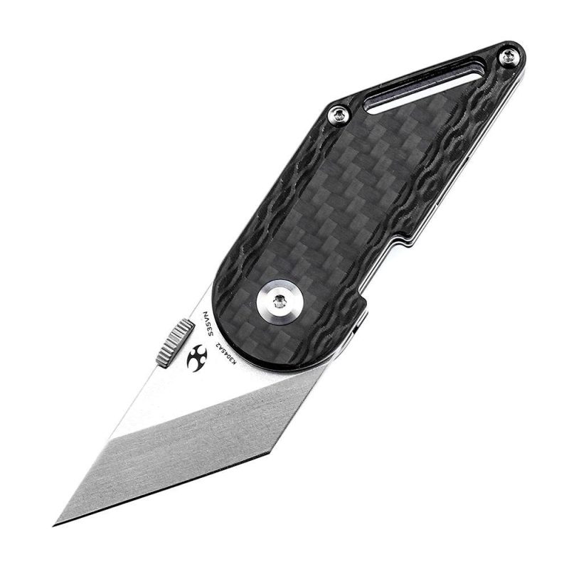 Dash K3045A2 Designed by Dirk Pinkerton Stonewashed CPM-S35VN Twll Carbon Fiber Black | Folding Pocket Knives