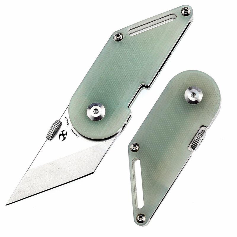 Dash T3045A2 Designed by Dirk Pinkerton Stonewashed 154CM Jade G10 Jade | Folding Pocket Knives