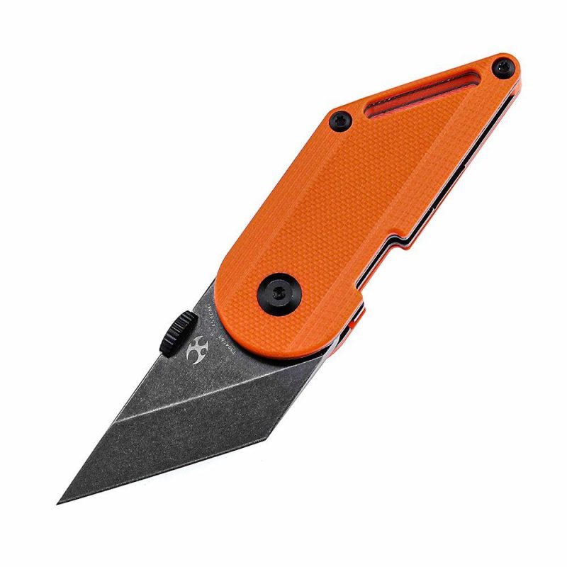 Dash T3045A3 Designed by Dirk Pinkerton Black Stonewashed 154CM Orange G10 Orange | Folding Pocket Knives