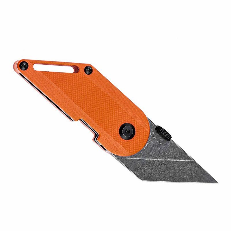 Dash T3045A3 Designed by Dirk Pinkerton Black Stonewashed 154CM Orange G10 Orange | Folding Pocket Knives