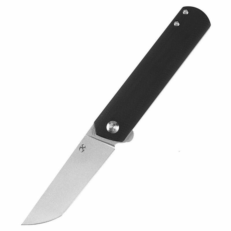 Foosa Slip Joint/Flipper Knife Black G10 Handle(3.06"154CM Blade) Rolf Helbig Design-T2020T10 Black | Folding Pocket Knives