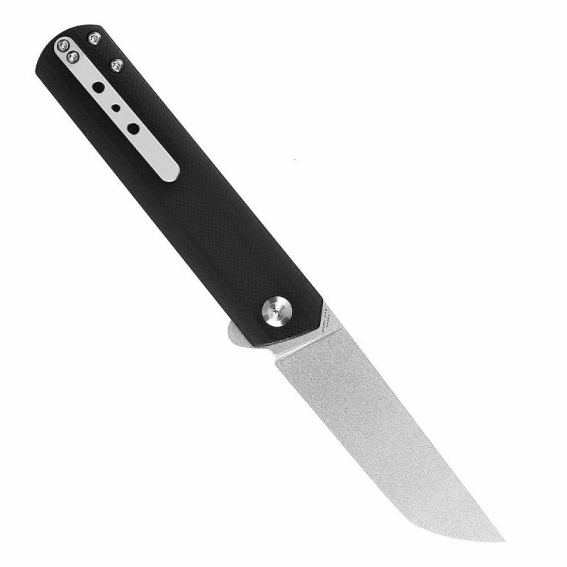 Foosa Slip Joint/Flipper Knife Black G10 Handle(3.06"154CM Blade) Rolf Helbig Design-T2020T10 Black | Folding Pocket Knives