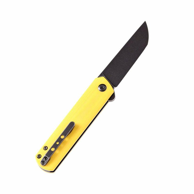 Foosa T2020T6 154CM Blade Yellow G10 Handle with Rolf Helbig Design Yellow | Folding Pocket Knives