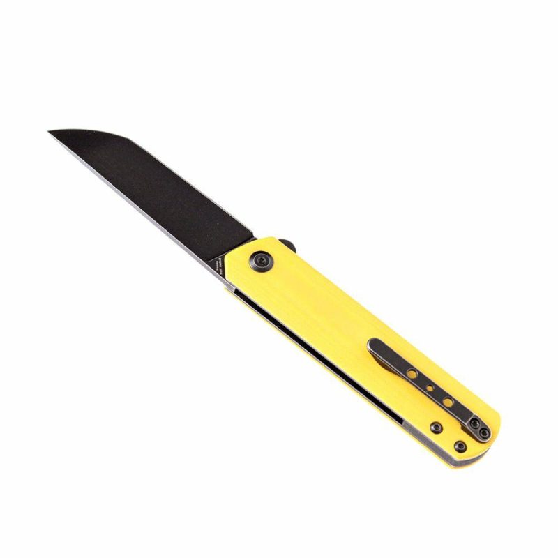 Foosa T2020T6 154CM Blade Yellow G10 Handle with Rolf Helbig Design Yellow | Folding Pocket Knives