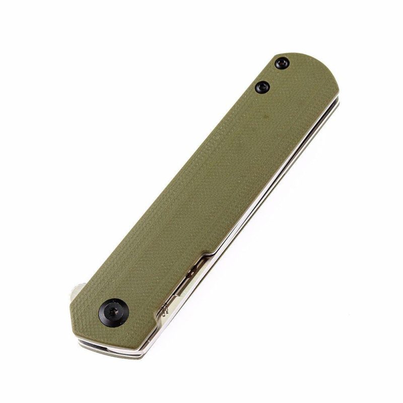 Foosa X2020T3 154CM Blade Liner Lock Folder OD Green G10 Handle Rolf Helbig Design Brown | Folding Pocket Knives