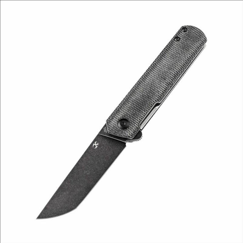 Foosa X2020T6 Black TiCn Coated 154CM Blade Liner Lock Folder Black Micarta Handle Rolf Helbig Design Limited Edition Black | Folding Pocket Knives