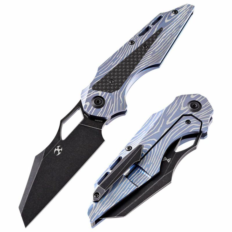 Genesis K1010A4 Jelly Jerry Lightning Strike Anodized Titanium Handle CPM-S35VN | Folding Pocket Knives