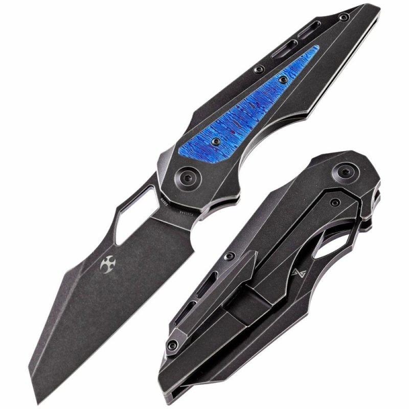 Genesis K1010A6 Jelly Jerry Titanium Handle + Timascus Inlay Handle CPM-S35VN Blade | Folding Pocket Knives