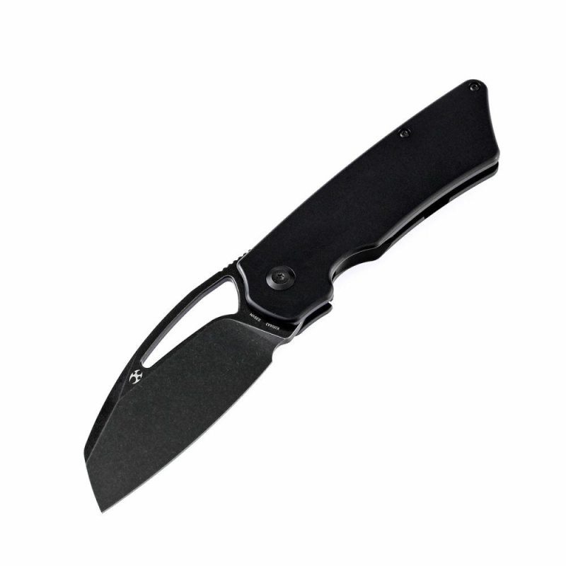 Goblin XL Thumb Hole Knife Black Anodized Titanium Handle ( 3.50”CPM-S35VN Blade) Marshall Noble Design-K1016A2 | Folding Pocket Knives