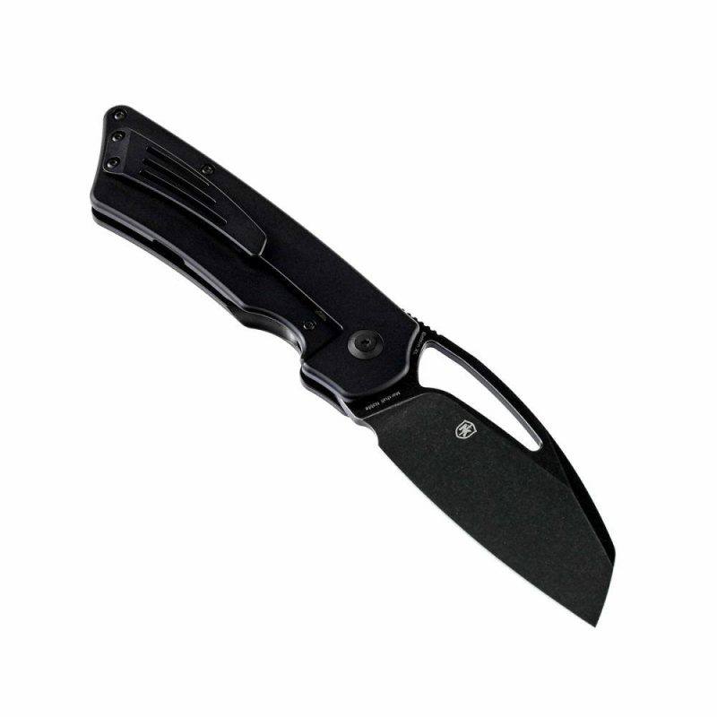 Goblin XL Thumb Hole Knife Black Anodized Titanium Handle ( 3.50”CPM-S35VN Blade) Marshall Noble Design-K1016A2 | Folding Pocket Knives