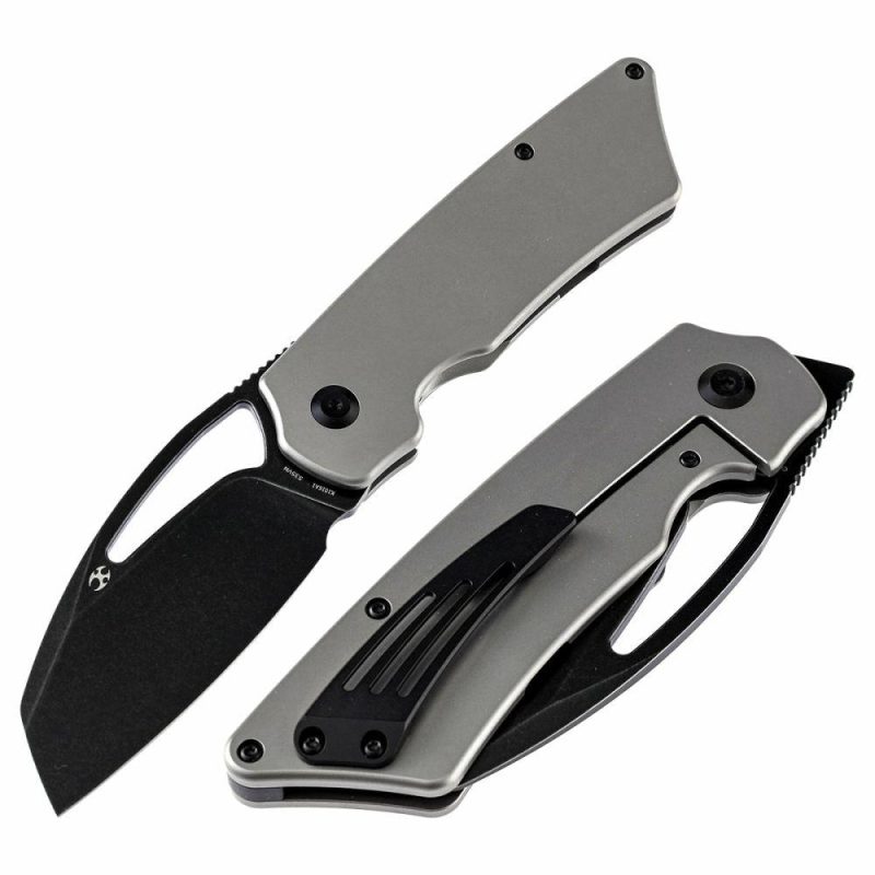 Goblin XL Thumb Hole Knife Titanium Handle ( 3.50”CPM-S35VN Blade) Marshall Noble Design-K1016A1 | Folding Pocket Knives