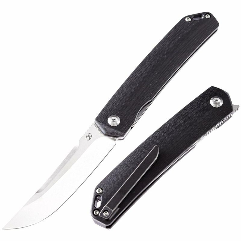 Hazakura T1019C1 154CM Blade Black G10 Handle with MaxTkachuk Design | Folding Pocket Knives