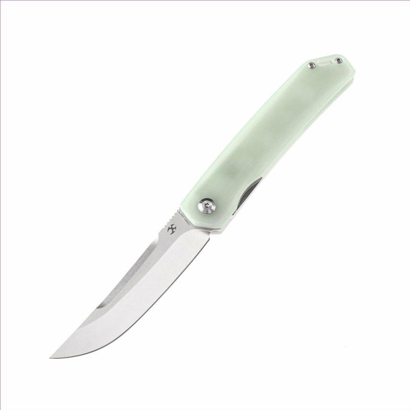 Hazakura T1019C3 154CM Blade Natural G10 Handle with MaxTkachuk Design | Folding Pocket Knives