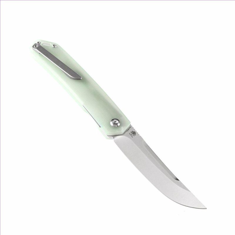 Hazakura T1019C3 154CM Blade Natural G10 Handle with MaxTkachuk Design | Folding Pocket Knives