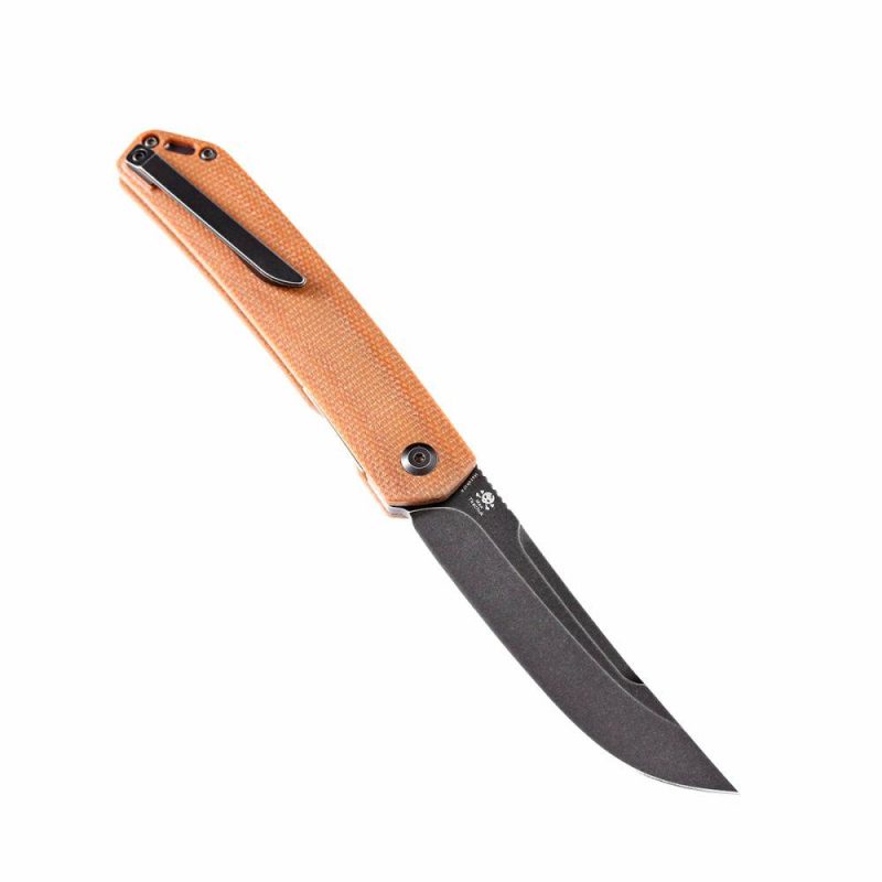 Hazakura T1019C5 154CM Blade Brown Micarta Handle with MaxTkachuk Design | Folding Pocket Knives