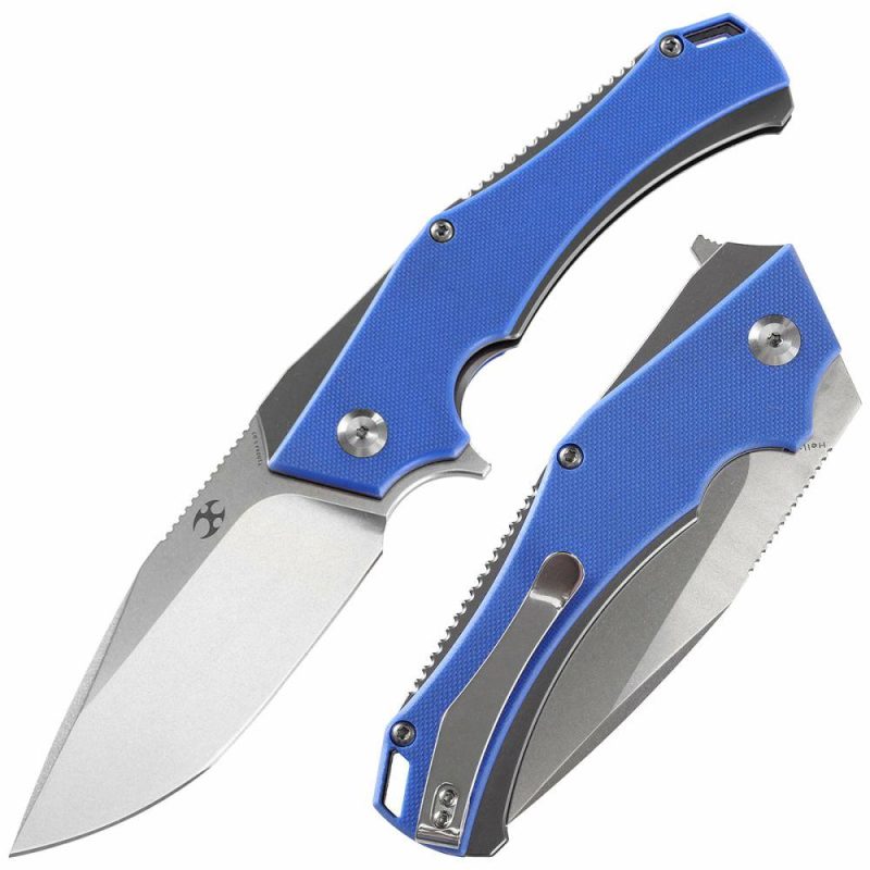 Hellx T1008A3 Mikkel Willumsen Design Blue G10 Handle and Stonewashed D2 Blade Blue | Folding Pocket Knives