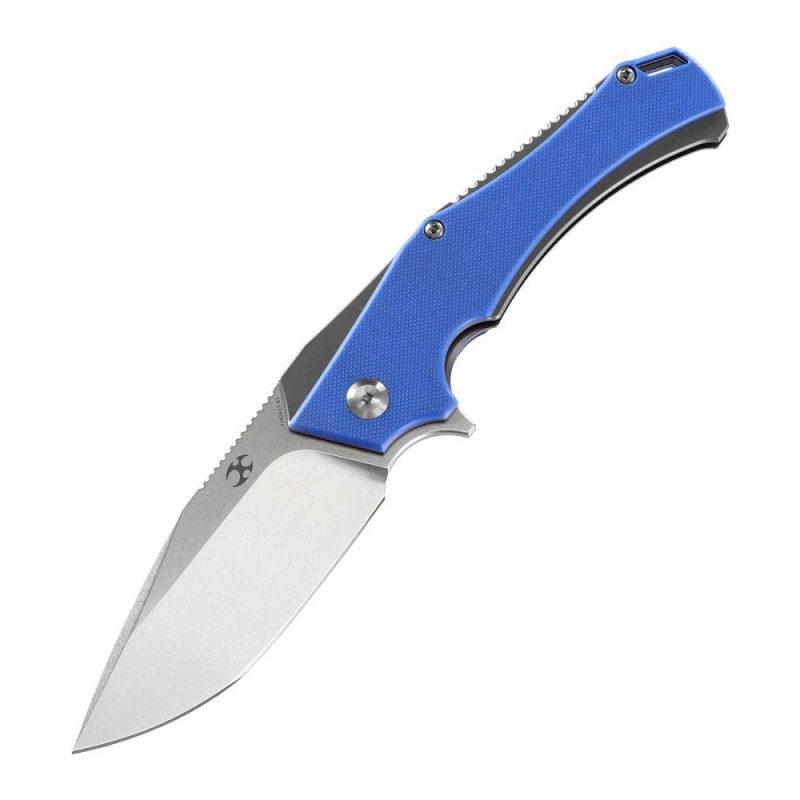 Hellx T1008A3 Mikkel Willumsen Design Blue G10 Handle and Stonewashed D2 Blade Blue | Folding Pocket Knives