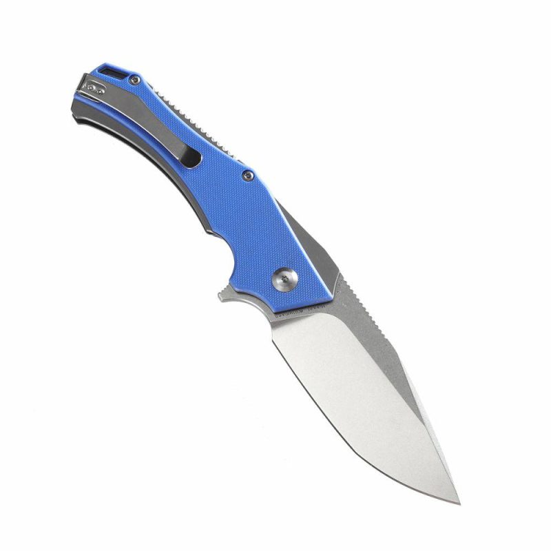 Hellx T1008A3 Mikkel Willumsen Design Blue G10 Handle and Stonewashed D2 Blade Blue | Folding Pocket Knives