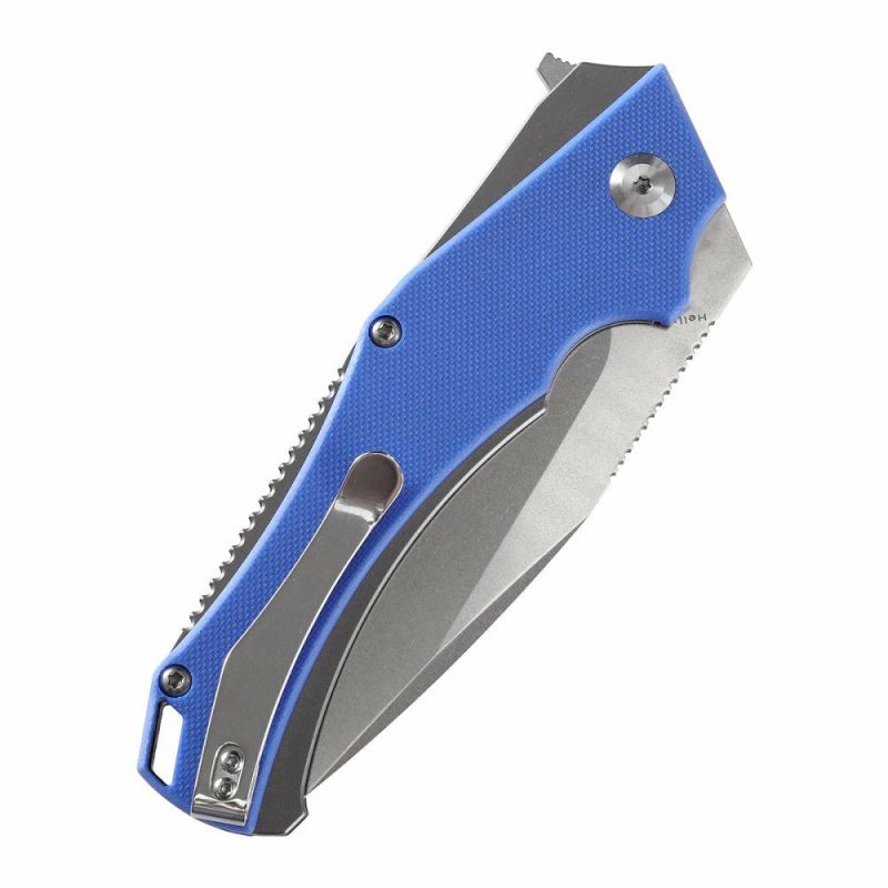 Hellx T1008A3 Mikkel Willumsen Design Blue G10 Handle and Stonewashed D2 Blade Blue | Folding Pocket Knives