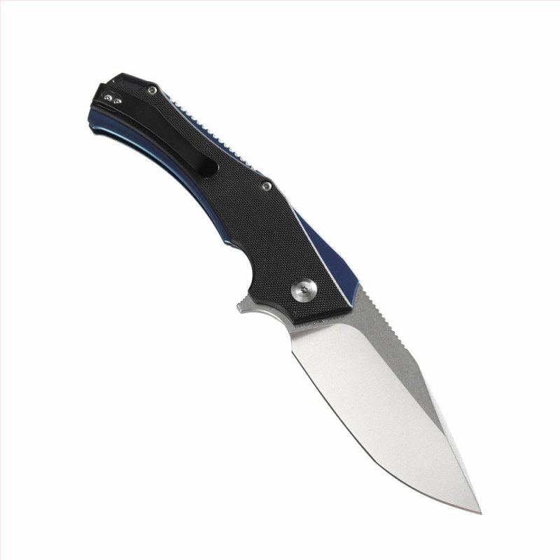 Hellx Tacitical Utility Pocket Knife with Stonewashed D2 Blade Black G10 Handle – T1008A1 Black | Folding Pocket Knives