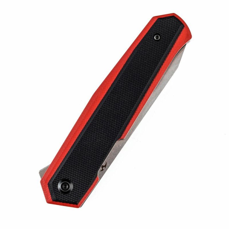 Integra Flipper KnifeRed & Black G10 Handle (3.63”154CM Blade) JK Knives-T1042A3 Red & Black | Folding Pocket Knives