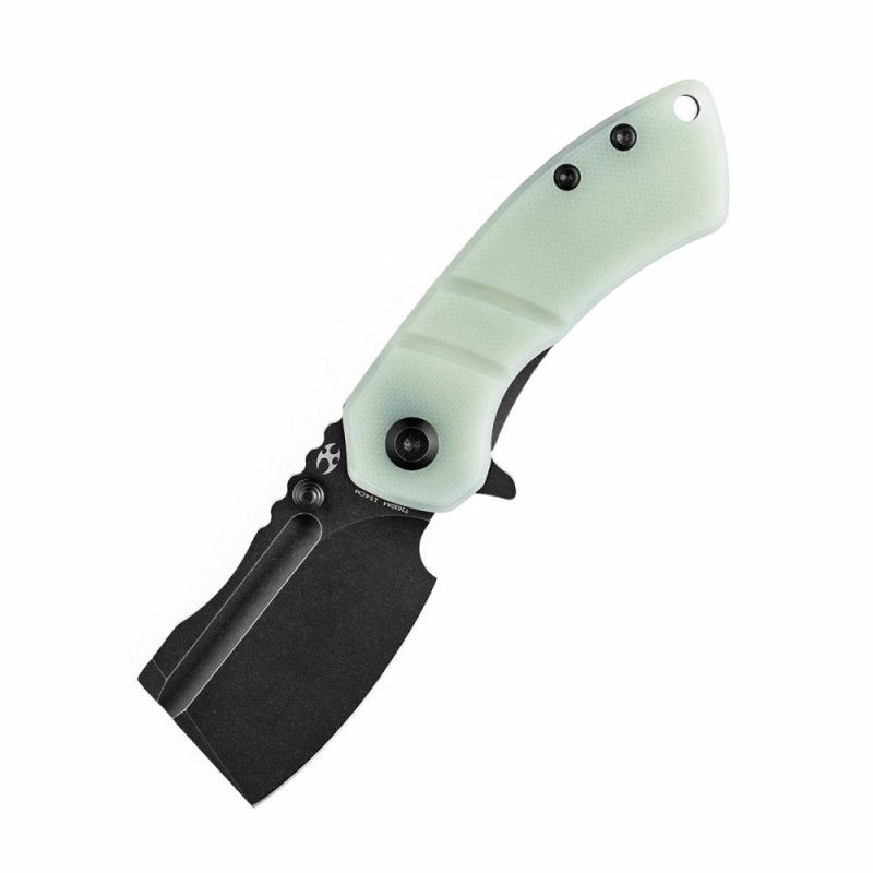 Korvid M Thumb Studs/Flipper Knife Jade G10 Handle (2.45’‘ 154CM Blade ) Koch Tools Design-T2030A4 Jade | Folding Pocket Knives