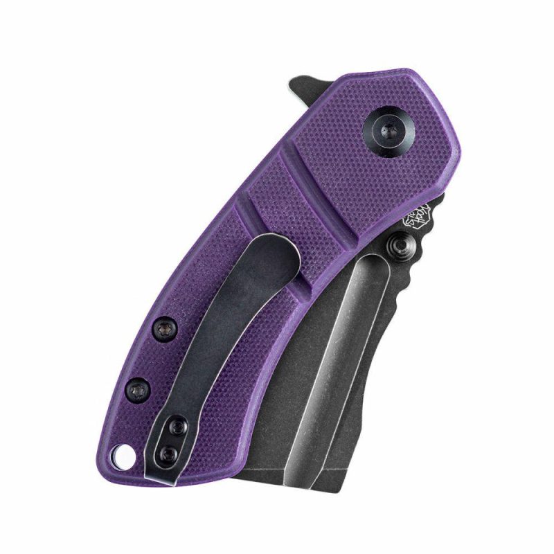 Korvid M Thumb Studs/Flipper Knife Purple G10 Handle (2.45’‘ 154CM Blade ) Koch Tools Design-T2030A3 Purple | Folding Pocket Knives