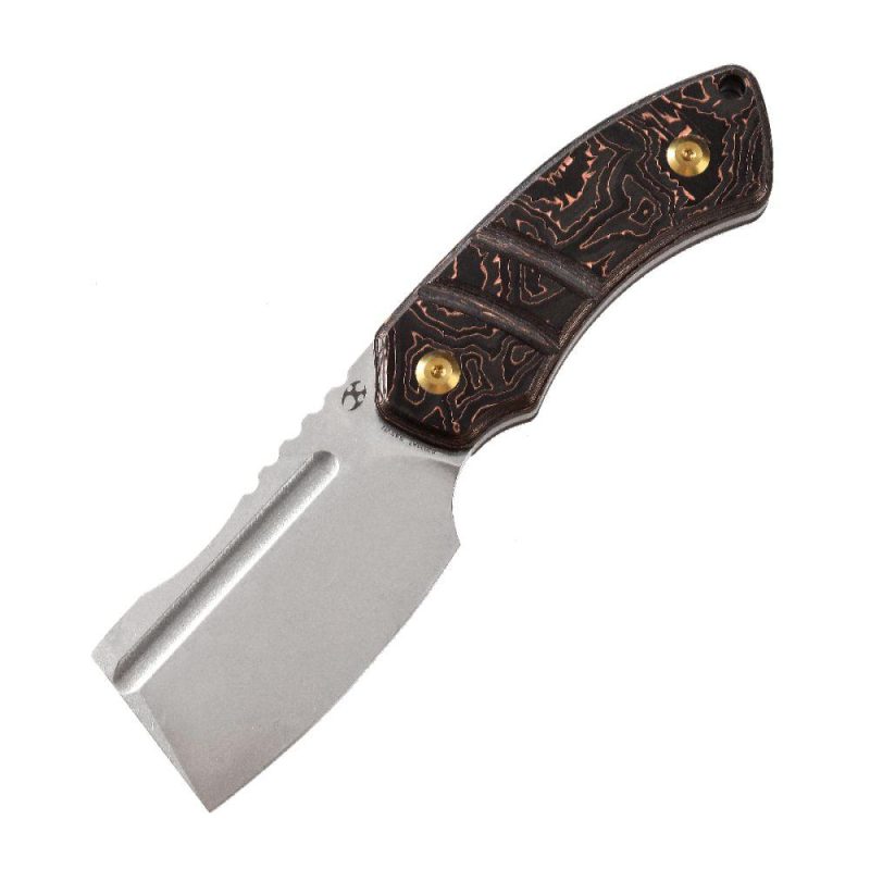 Korvid S Fixed Blade Copper Carbon Fiber + Kydex Sheath Handle (2.9" CPM-S35VN Blade) Koch Tools -G2030A7 | Fixed Blades