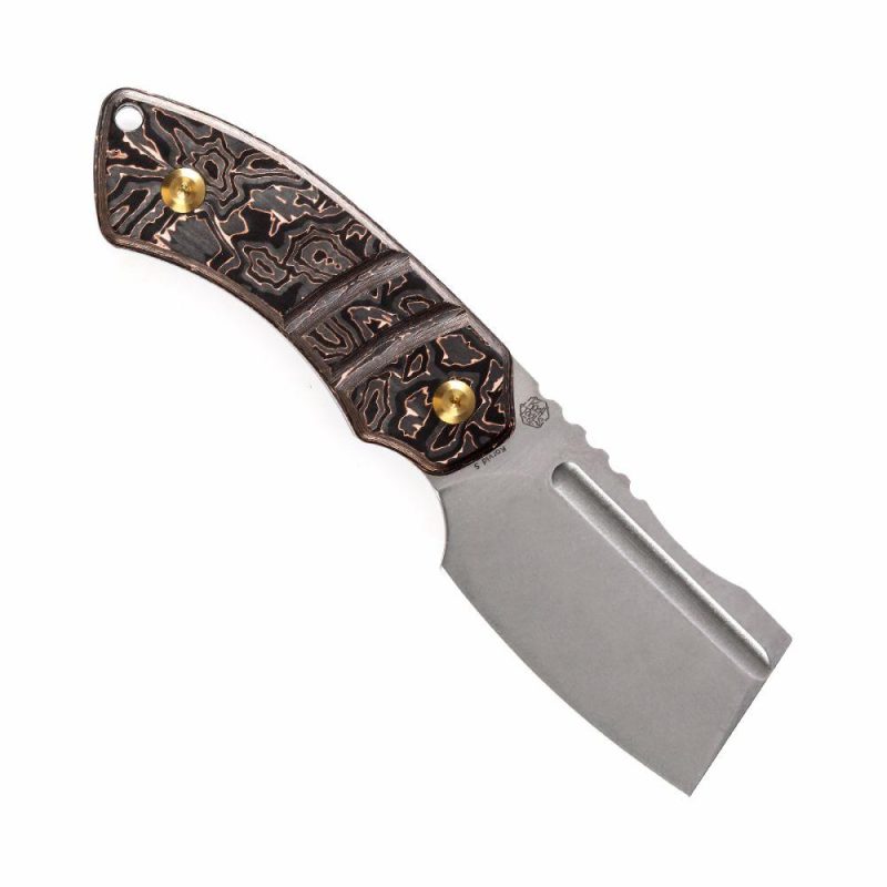 Korvid S Fixed Blade Copper Carbon Fiber + Kydex Sheath Handle (2.9" CPM-S35VN Blade) Koch Tools -G2030A7 | Fixed Blades